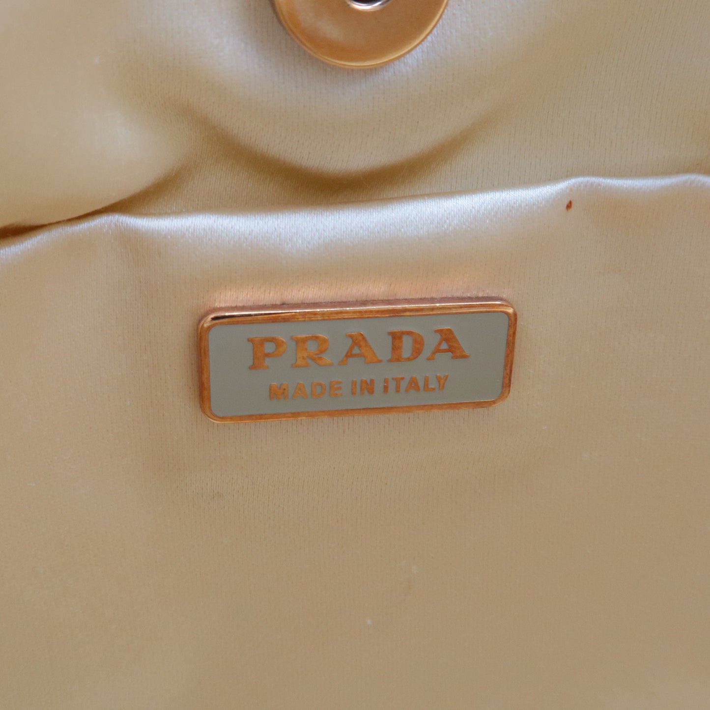 PRADA Logo Nylon Leather Chain Shoulder Bag Light Green BR0104