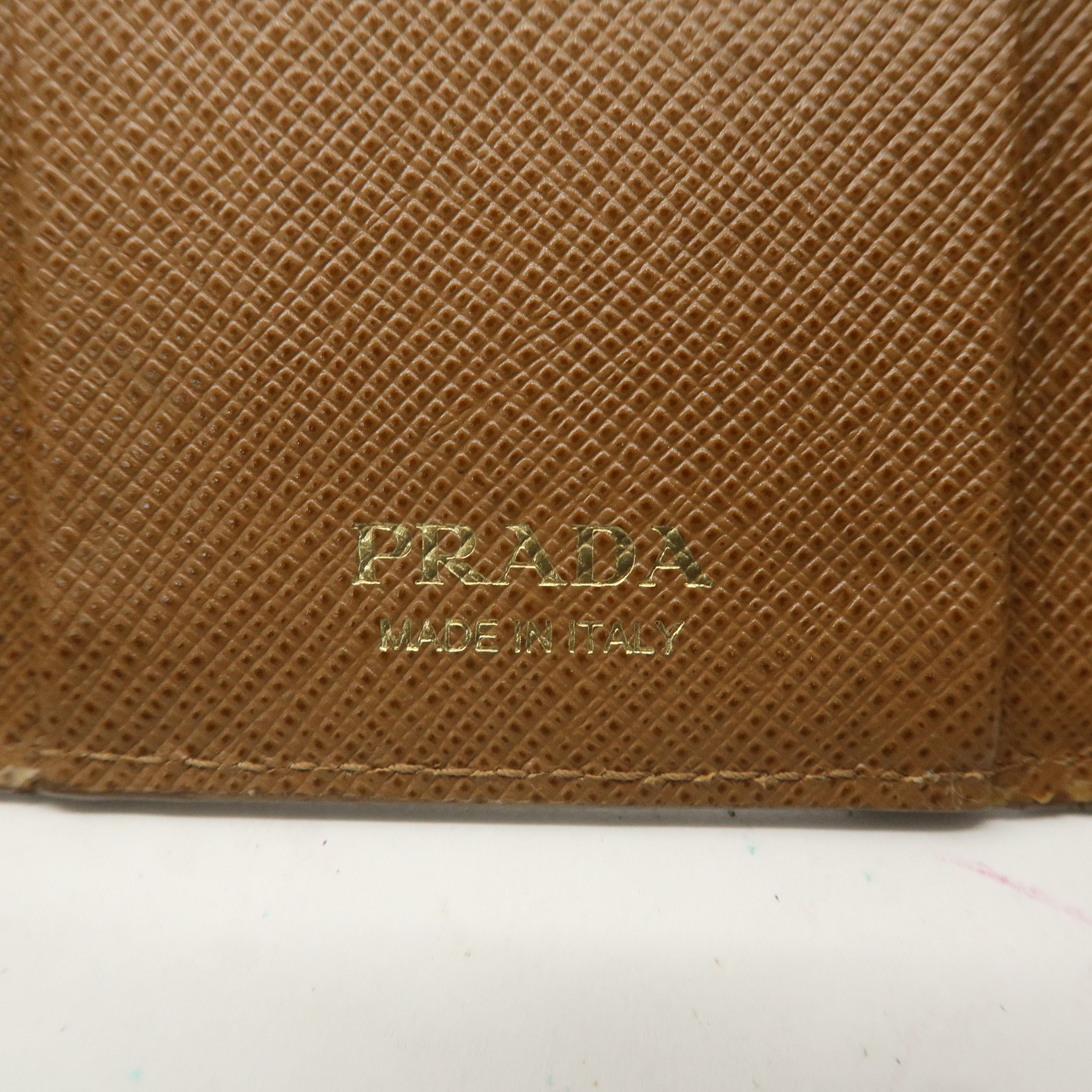 PRADA Leather 6 Key Case Key Holder Brown 1PG222