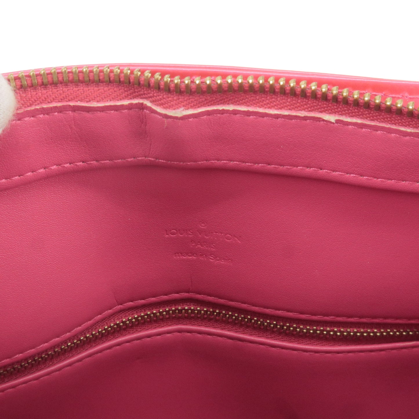 Louis Vuitton Monogram Vernis Houston Tote Bag Fuchsia Pink M91219