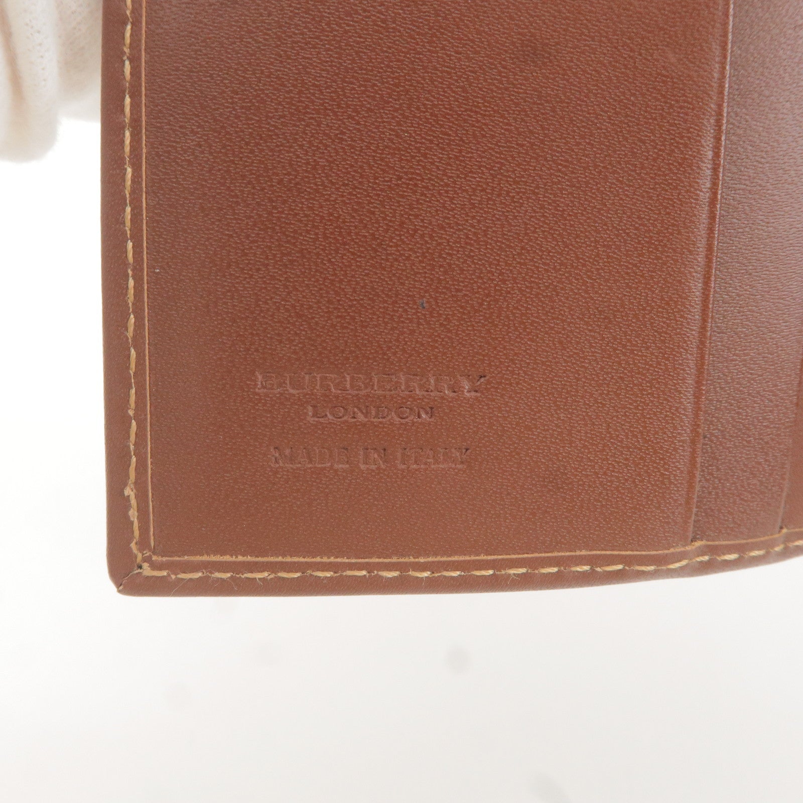 Burberry Fold Over Leather Wallet