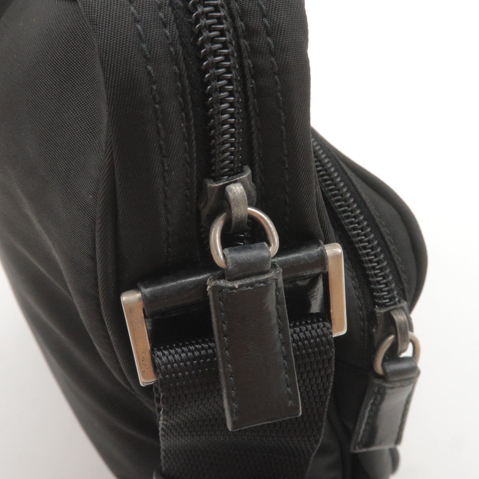 Prada Nero Buckle Nylon Cross-body Bag