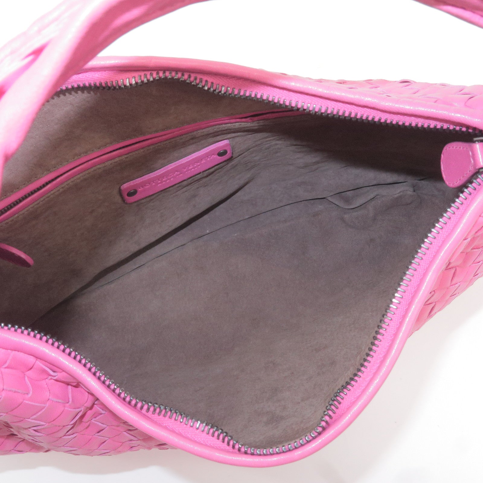 BOTTEGA-VENETA-Intrecciato-Hobo-Leather-Shoulder-Bag-Pink-1156548