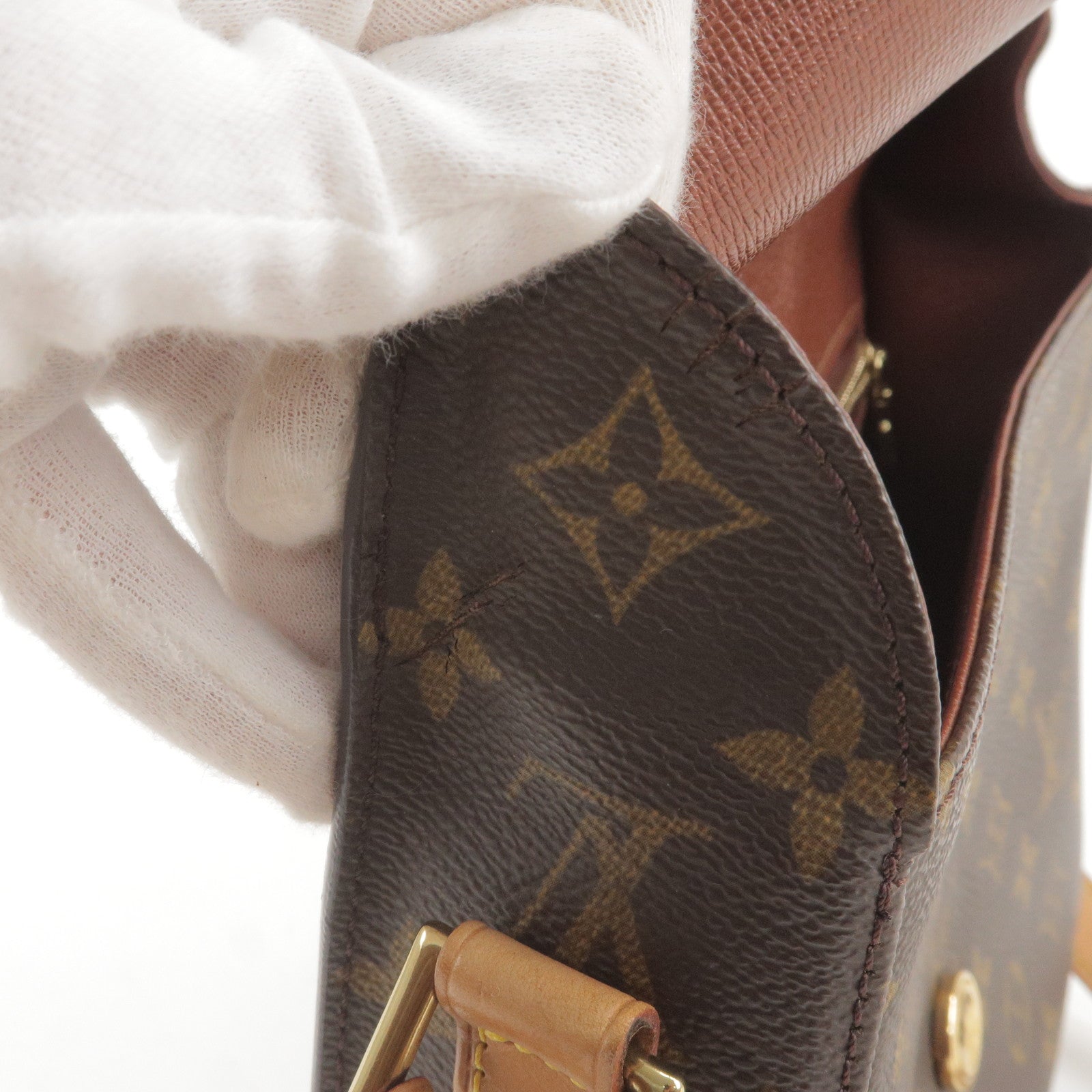 Shop for Louis Vuitton Monogram Canvas Leather Cartouchiere GM Shoulder Bag  - Shipped from USA