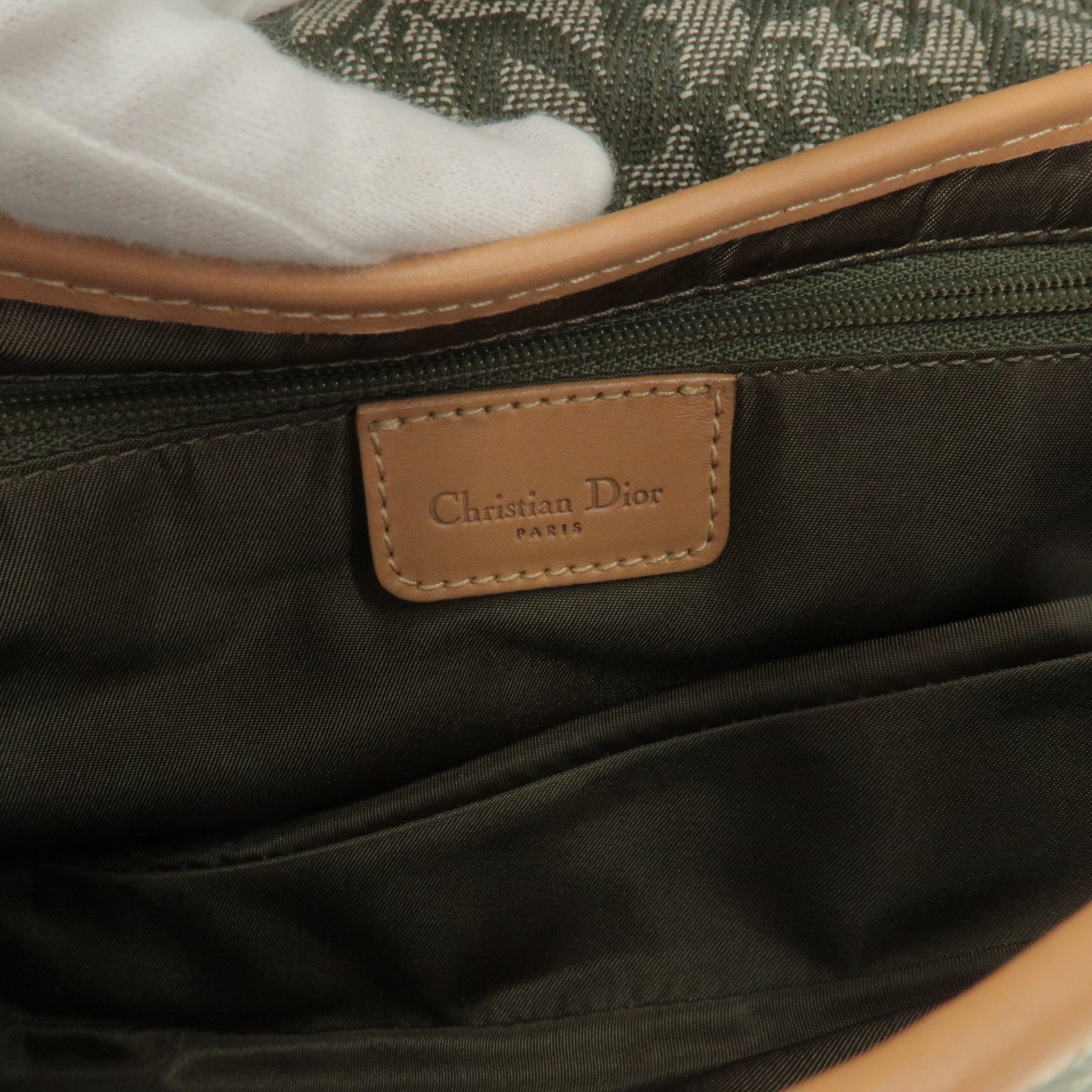 Saddle - Trotter - Green – Geantă COCCINELLE LV3 Mini Bag E5 LV3 55 F4 07  Silk Y87 - Christian - Dior - Tory Burch Kira Chevron-Exotic Convertible  shoulder bag - Canvas - Bag - Leather