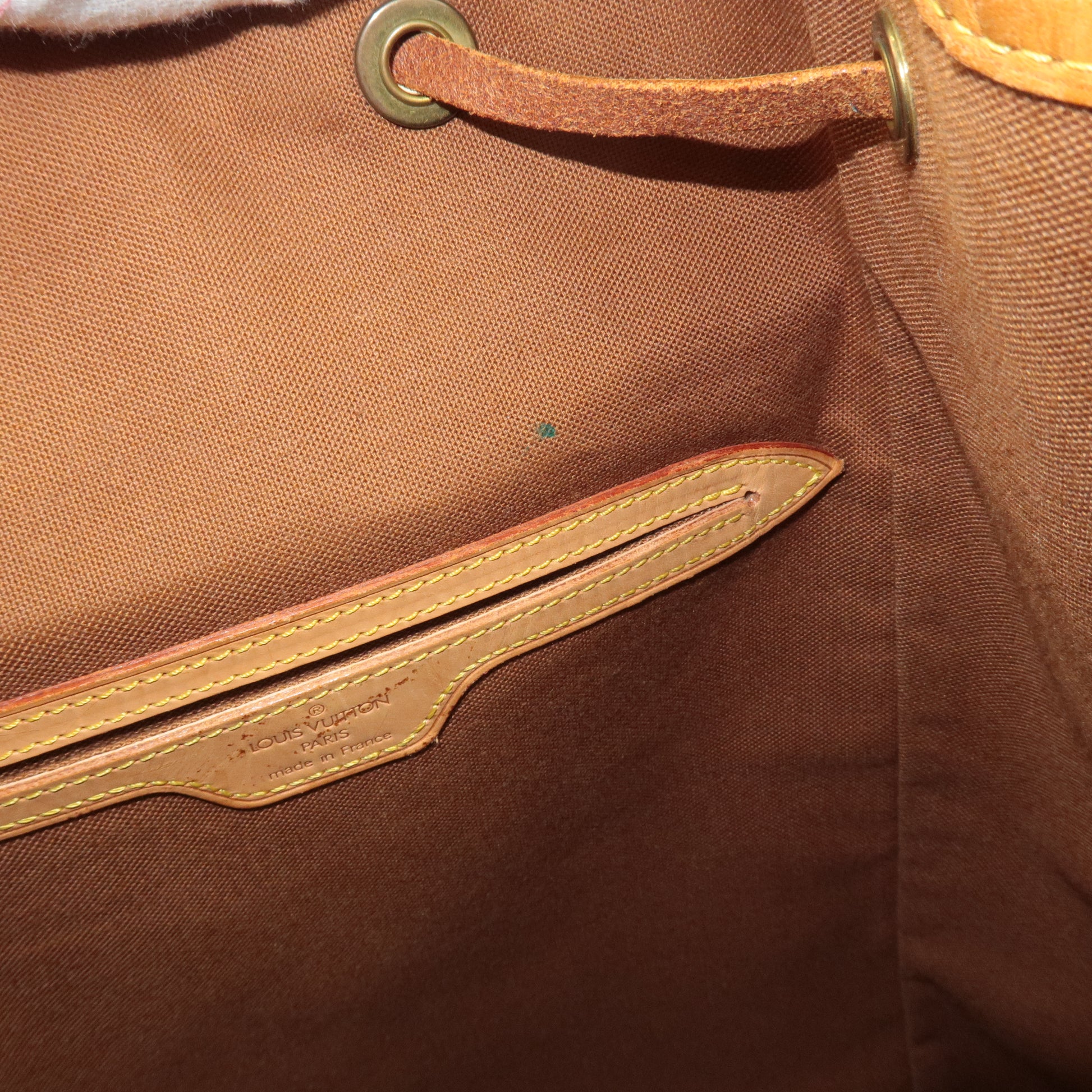 LOUIS VUITTON Montsouris GM Backpack Bag Monogram Leather Brown M51135  82YB707