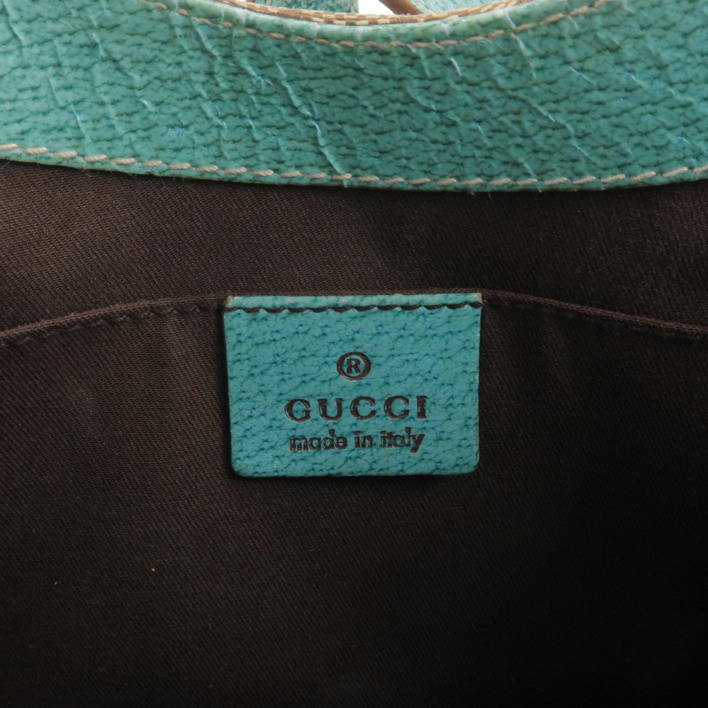 GUCCI Jackie GG Canvas Leather Studs Shoulder Bag Beige 124409