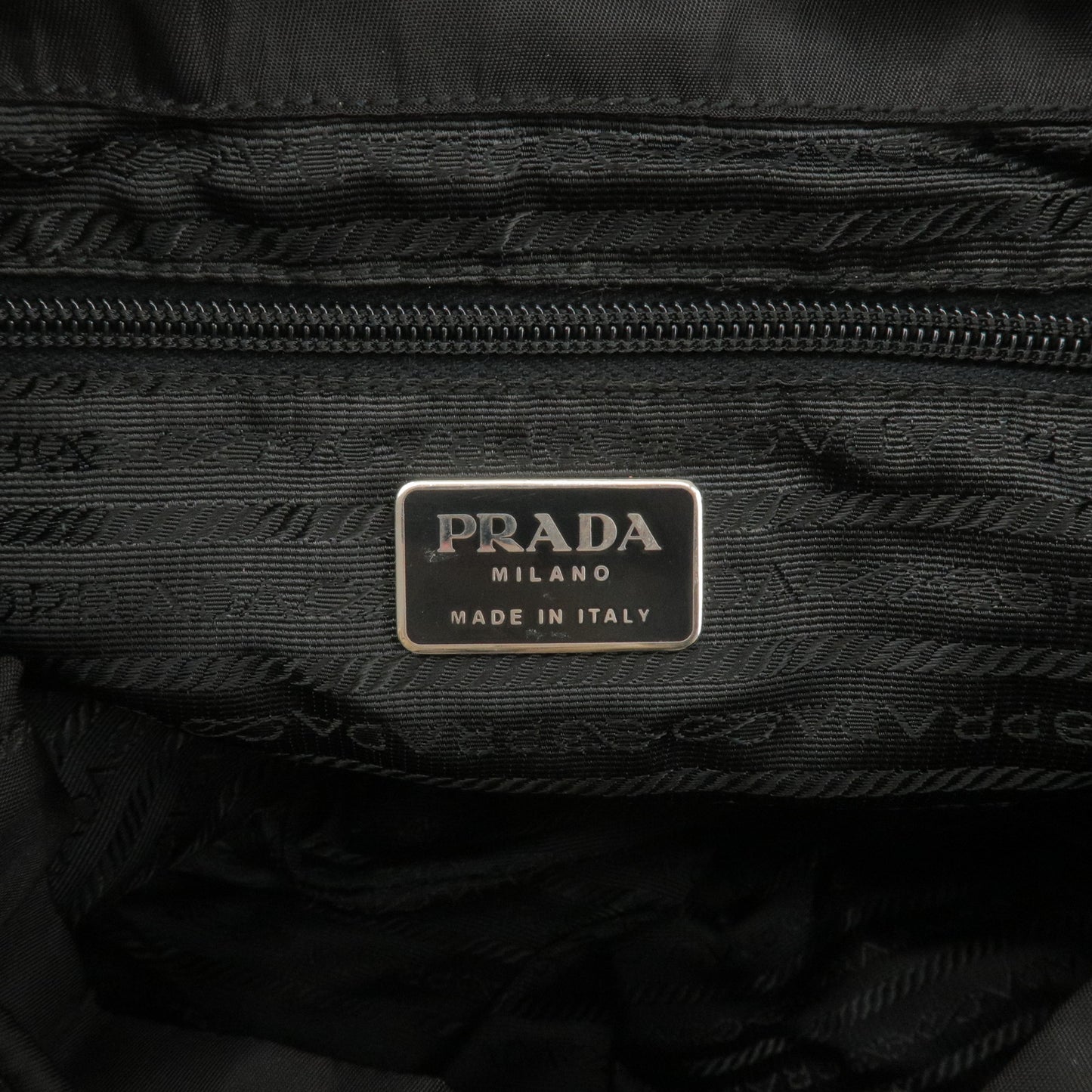 PRADA Logo Nylon Back Pack Ruck Sack NERO Black B2811