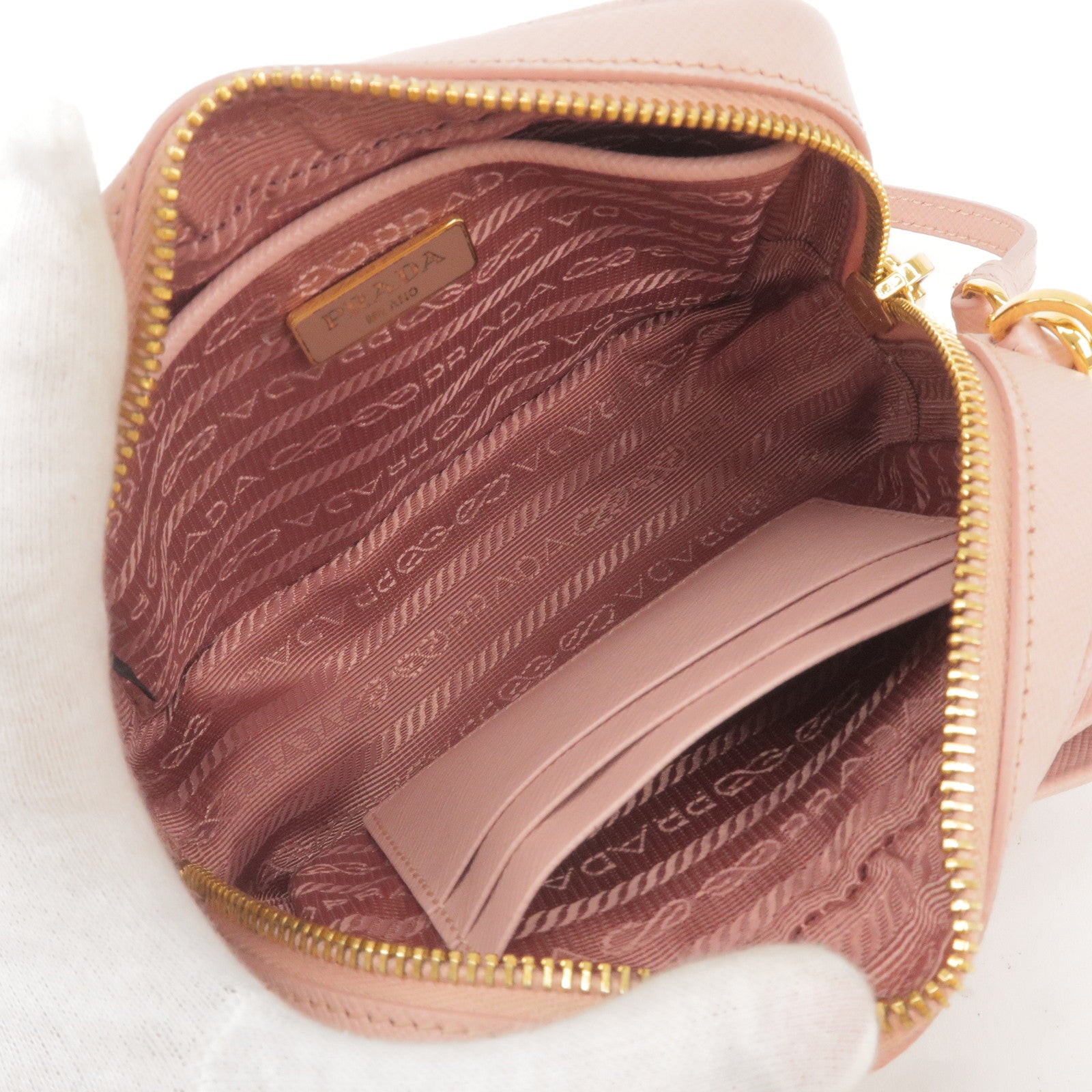 PRADA-Logo-Ribbon-Leather-Shoulder-Bag-Mini-Purse-Pink-1NF674