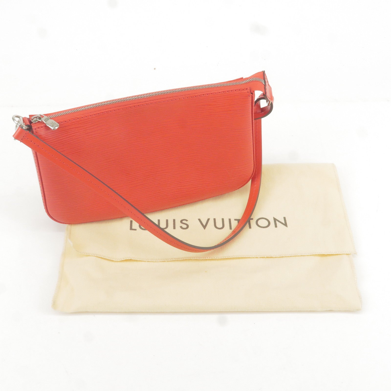 Louis Vuitton Red EPI Leather Pochette Cles Key and Change Holder