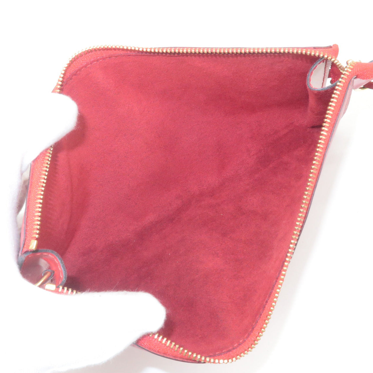 LOUIS VUITTON Louis Vuitton Epi Pochette Accessoire Handbag Leather Red  Castilian M52947