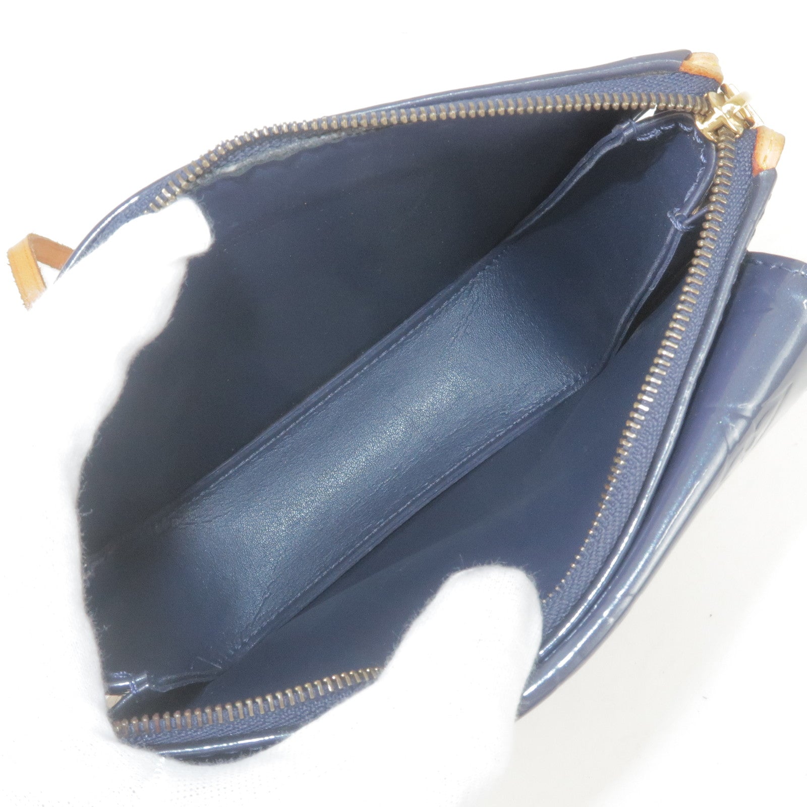 Louis Vuitton Louis Vuitton Mott Blue Vernis Leather Shoulder Bag