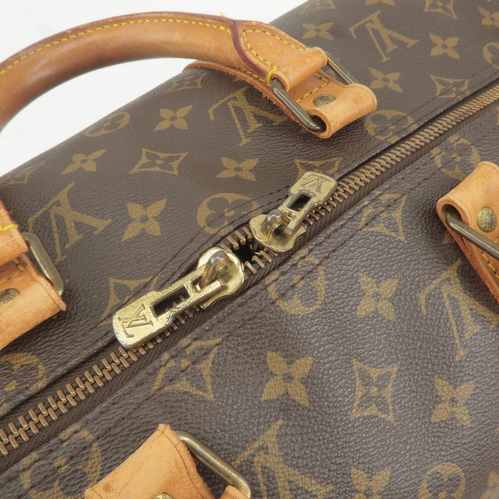 Louis Vuitton Monogram Vernis Houston Handbag Tote Bag M91122 Bronze Brown  Patent Leather Women's LOUIS VUITTON