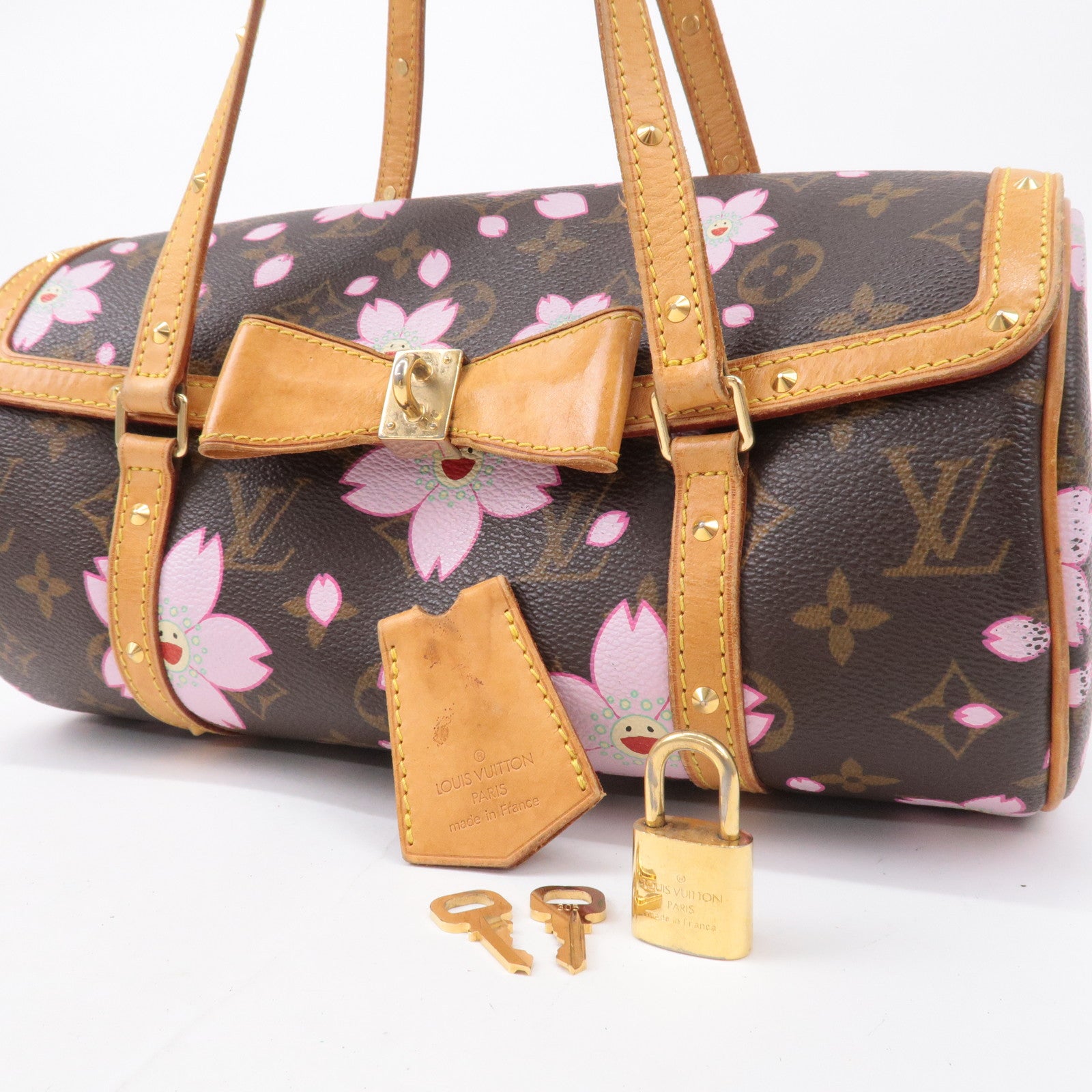 LOUIS VUITTON Monogram Cherry Blossom Papillon Hand Bag M92009 LV