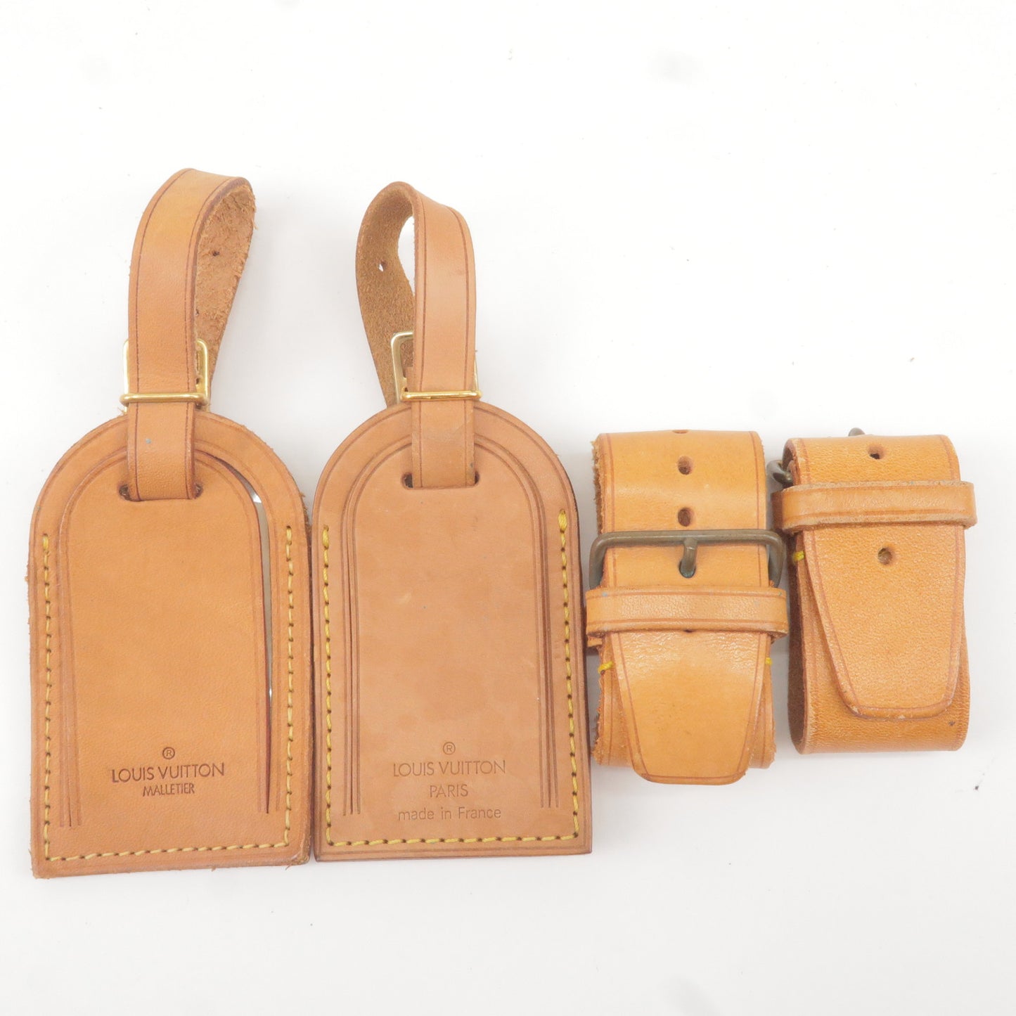 Louis Vuitton Set of 20 Name Tag Poignet Set Leather Beige