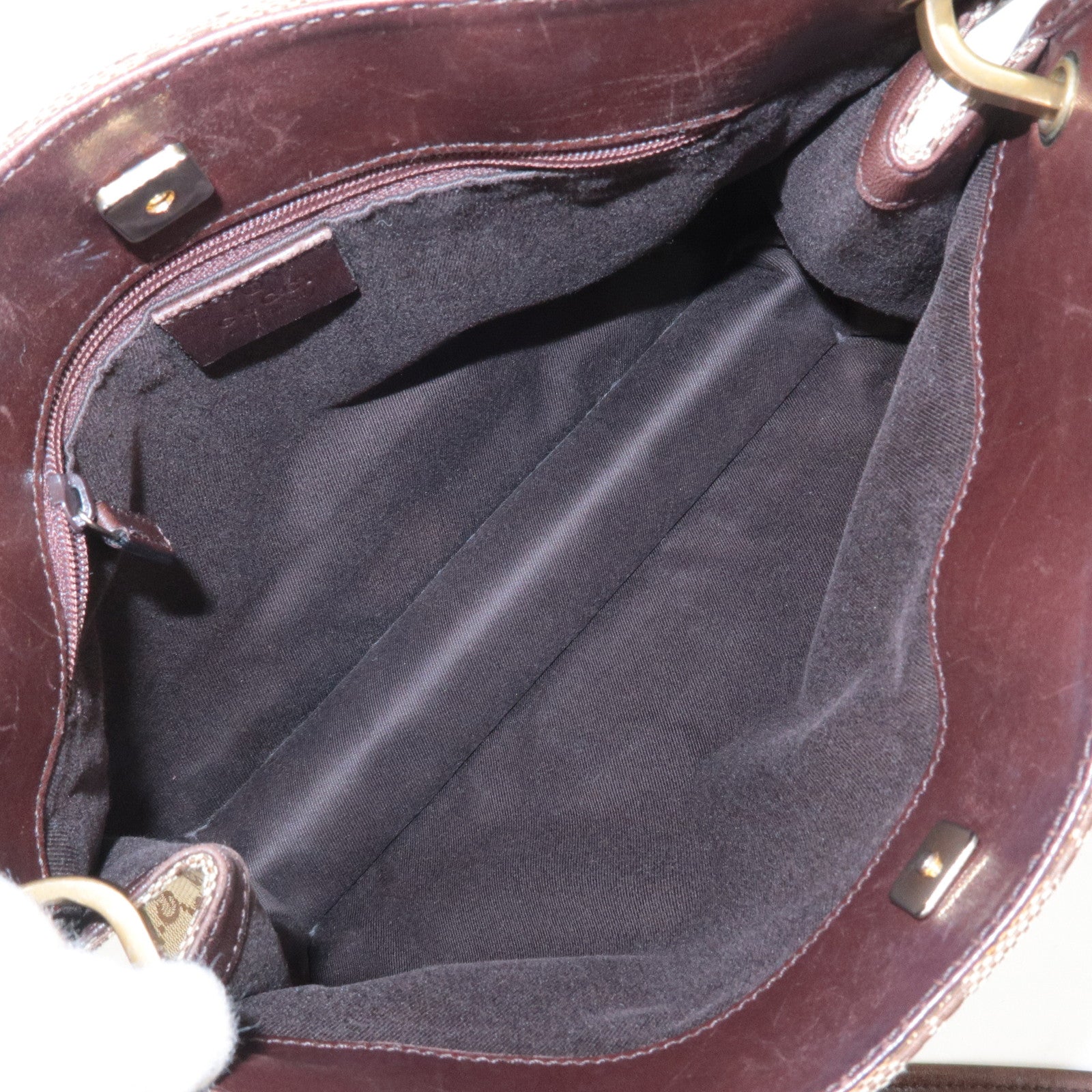 GUCCI Tote Bag 106294 Wood handle canvas/leather beige beige Women