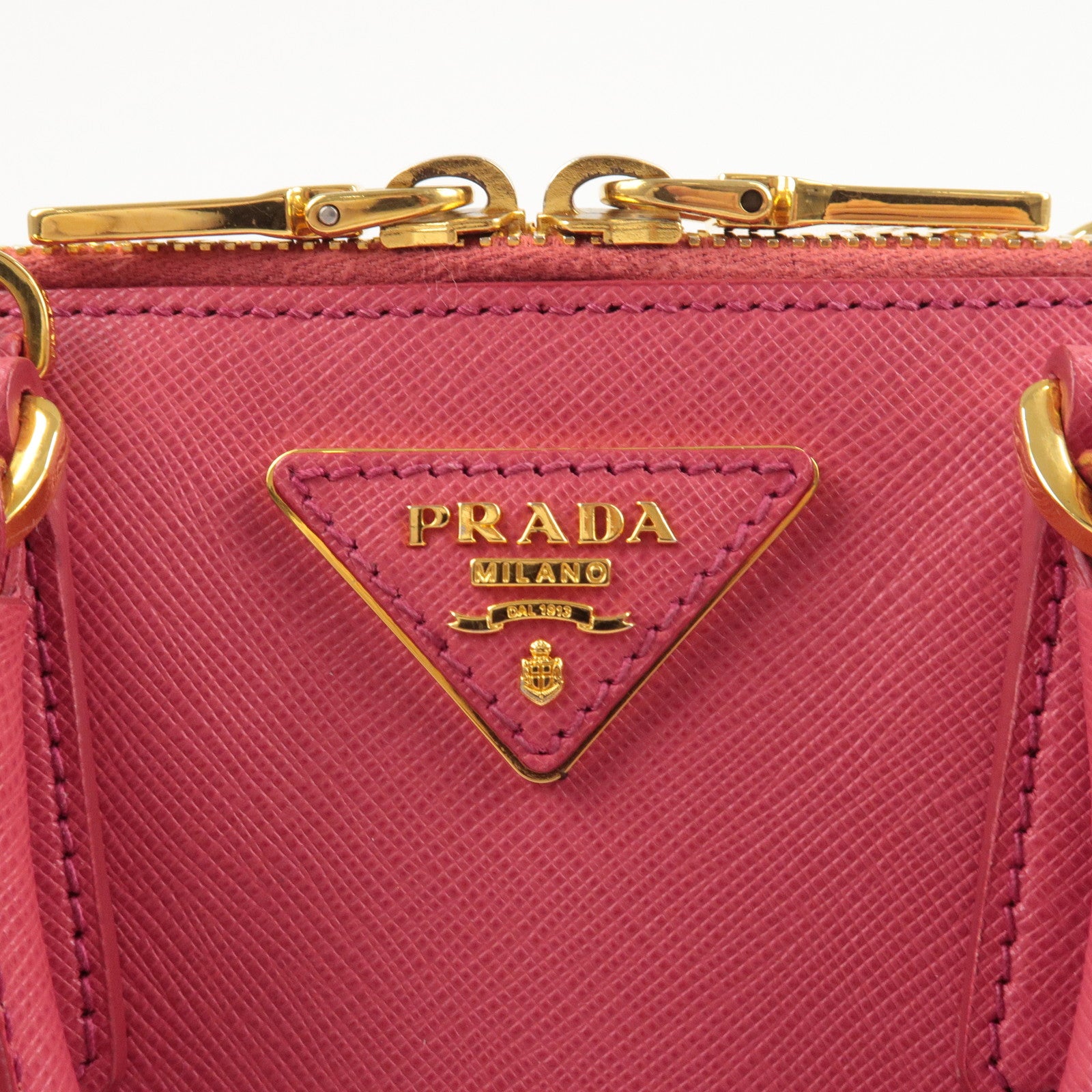 New Prada Peonia Pink Vitello Phenix Leather Double Zip Crossbody 1BH079 -  Walmart.com