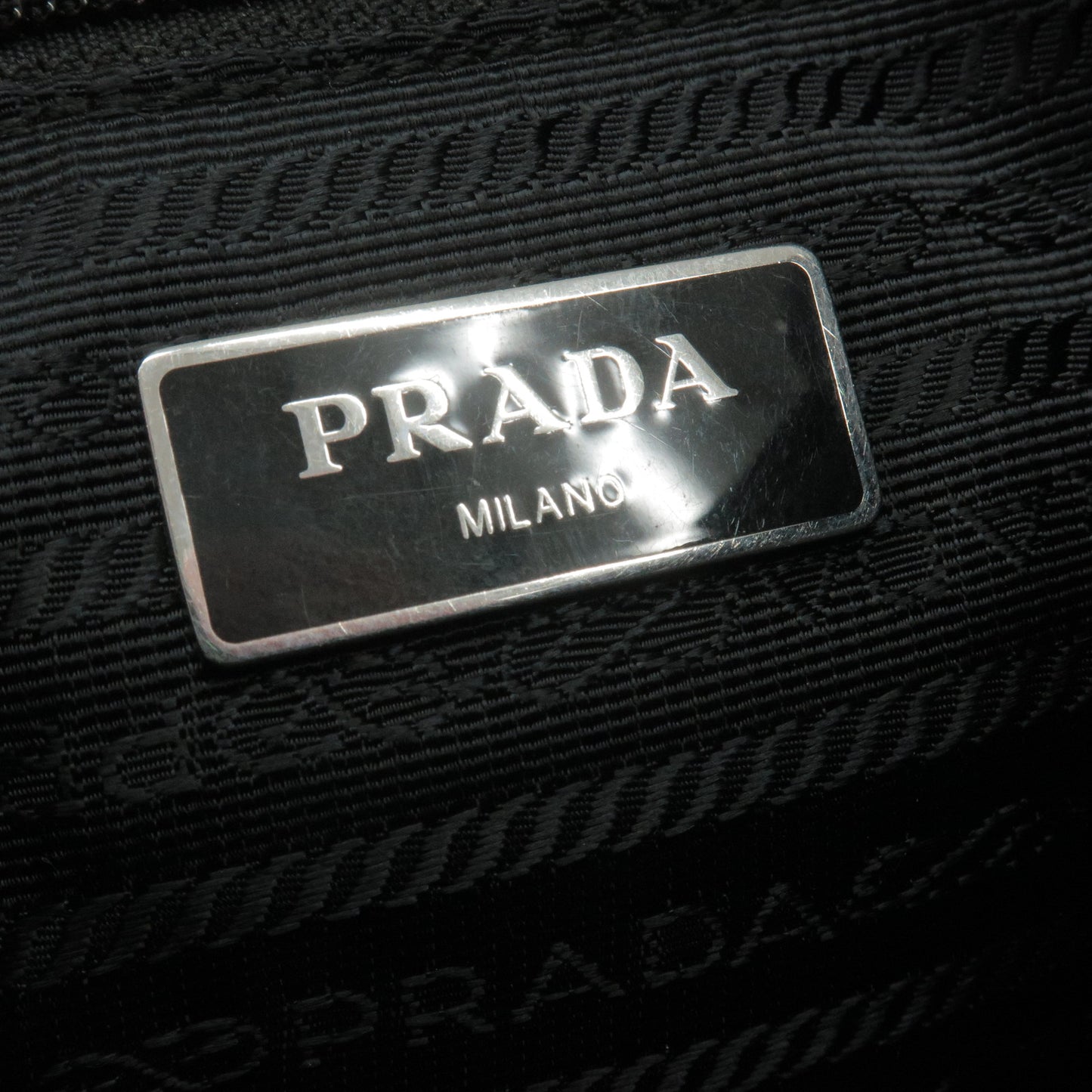 PRADA Nylon Leather Shoulder Bag NERO Black 2VH797