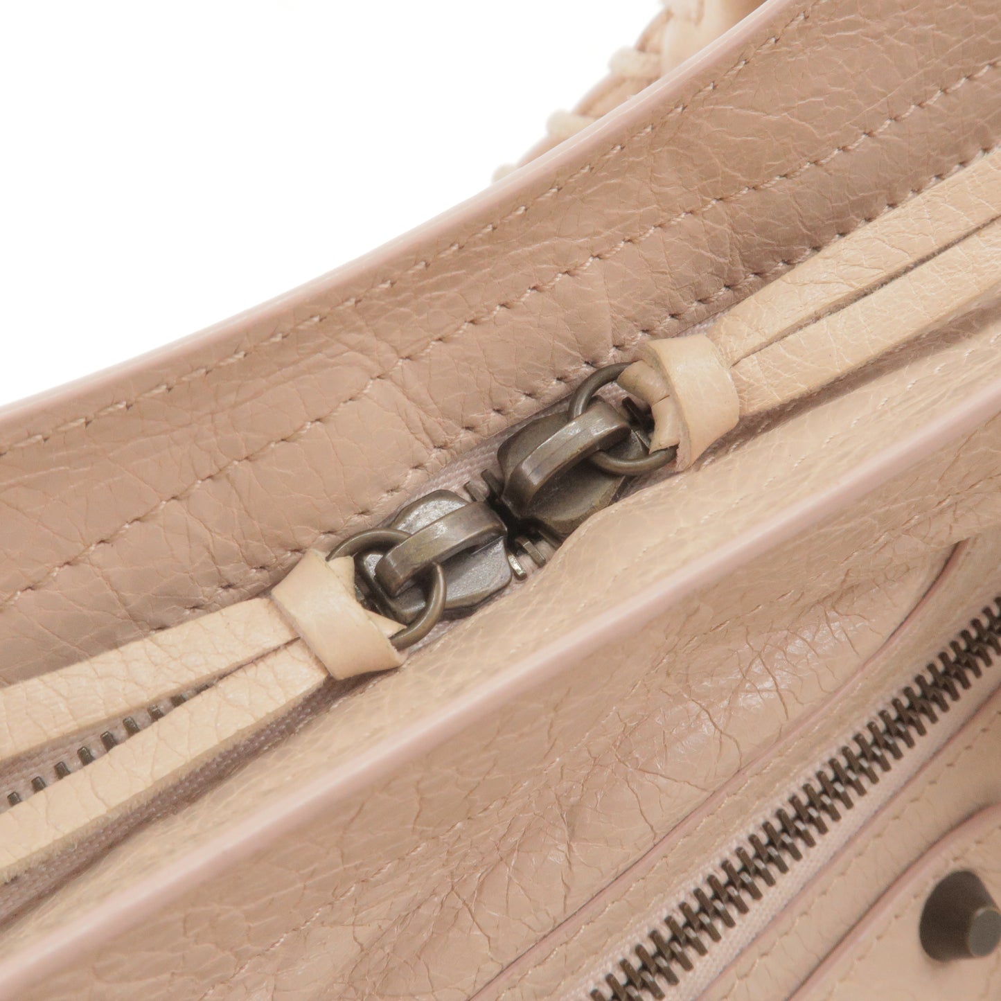 BALENCIAGA The Town Leather 2Way Hand Bag Pink Beige 240579