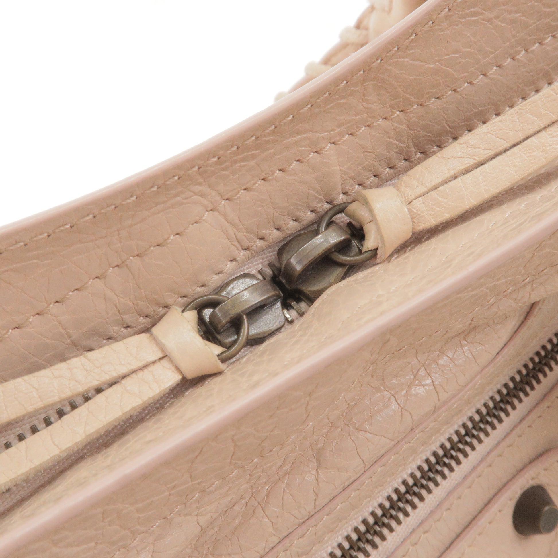 GUCCI Interlocking G Calfskin Leather Shoulder Bag Beige 510304