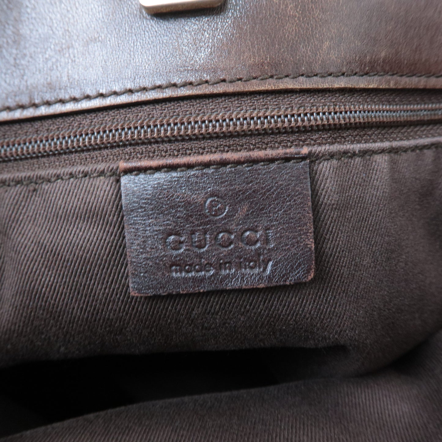 GUCCI GG Canvas Leather Shoulder Bag Beige Brown 90656