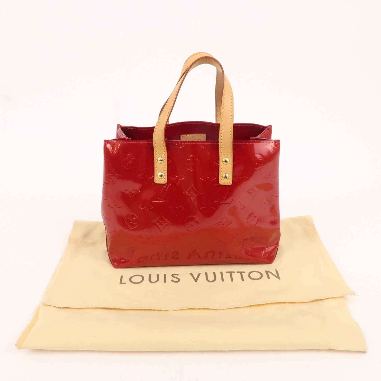 Louis Vuitton Monogram Vernis Lead PM Hand Bag Red M91990