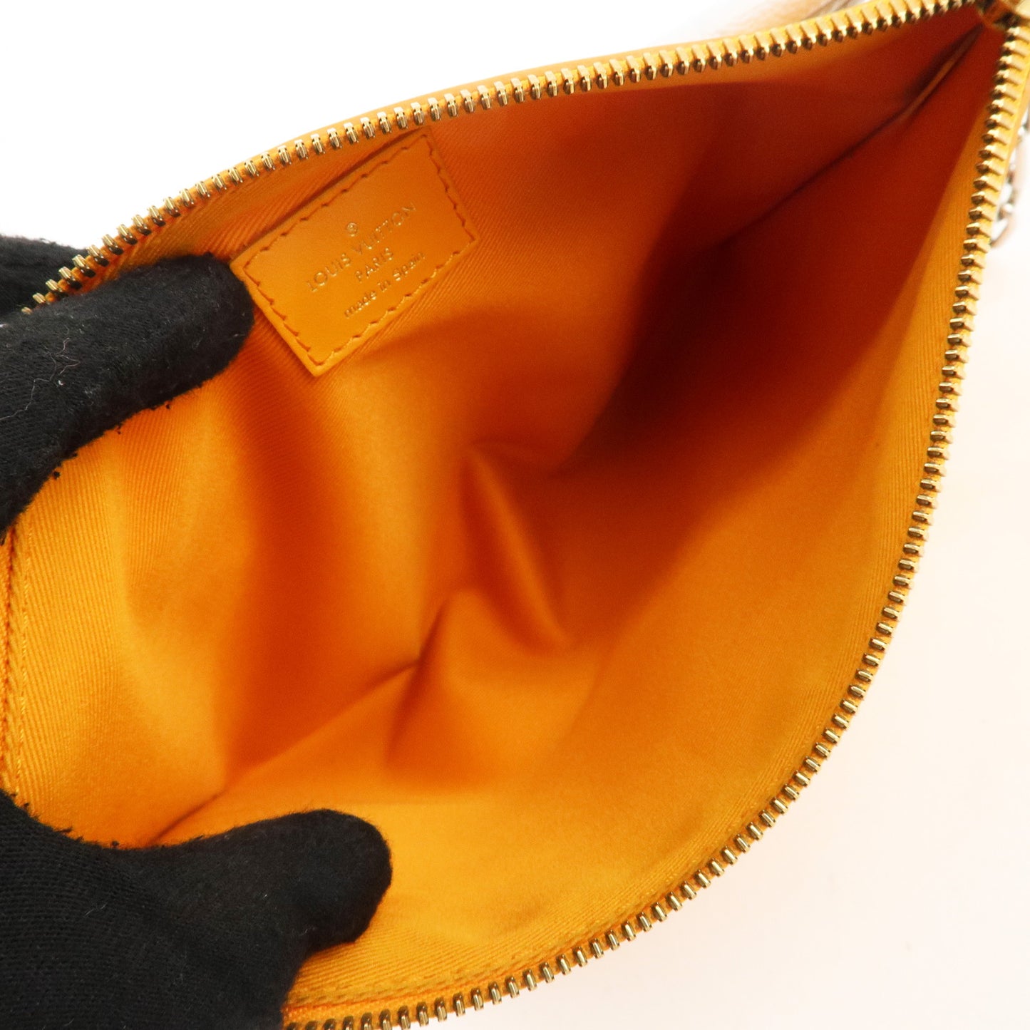 Louis Vuitton Flat Messenger Crossbody Bag Gray Orange M44640