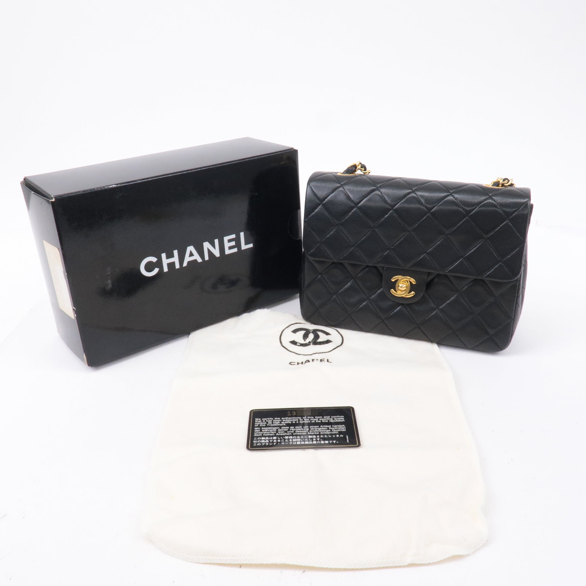 CHANEL-Matelasse-Lamb-Skin-20-Chain-Shoulder-Bag-Black-A01163 –  dct-ep_vintage luxury Store