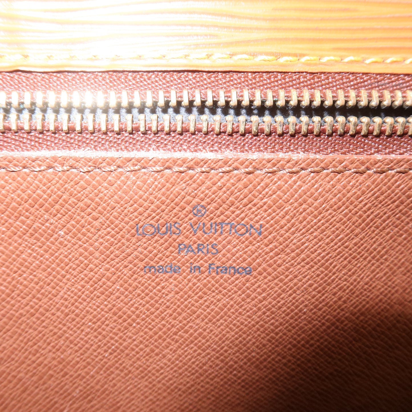 Louis Vuitton Epi Sellier Dragonne Clutch Bag Zipang Gold M52618