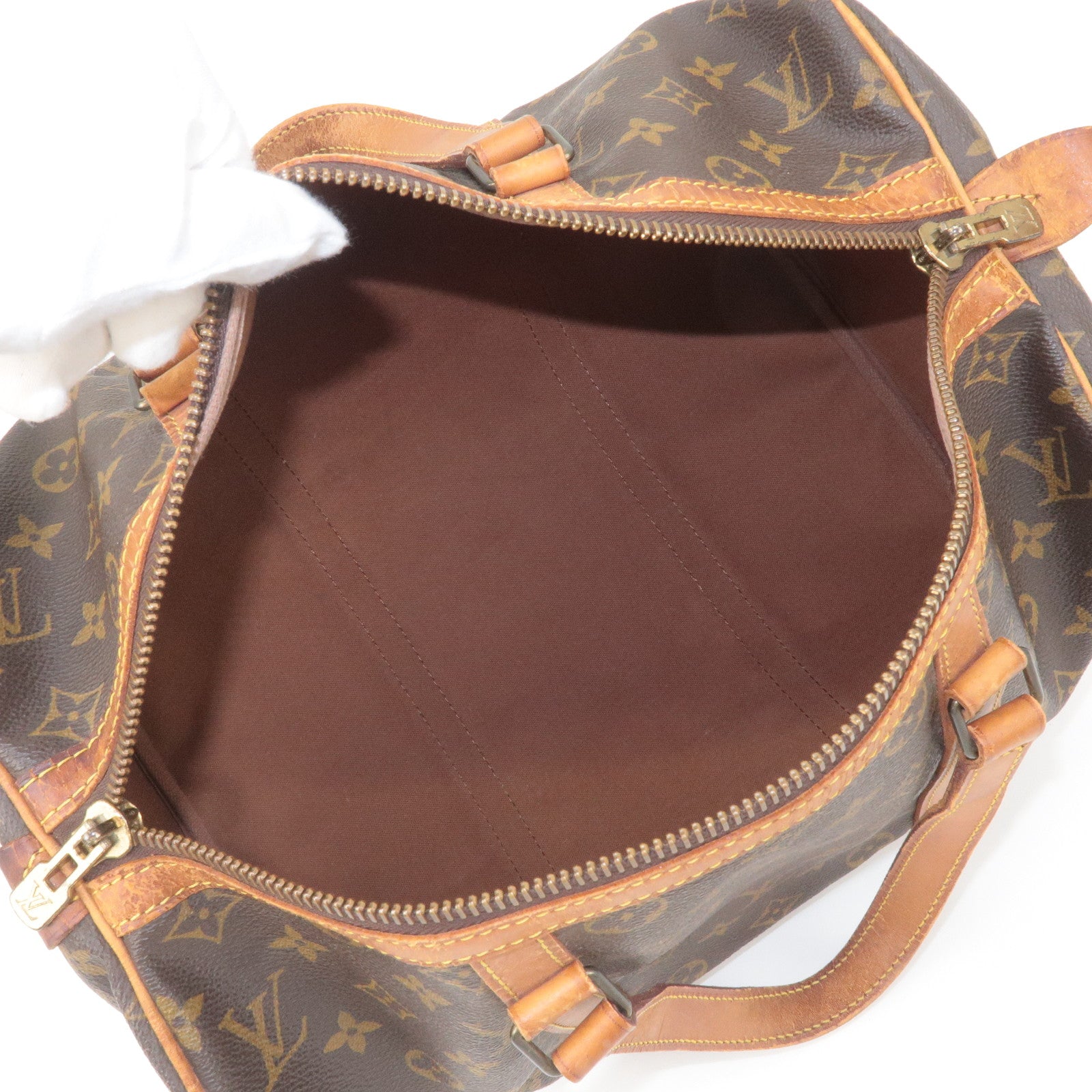 Authentic Louis Vuitton Monogram Sac Souple 35 Hand Boston Bag M41626 LV  J5104