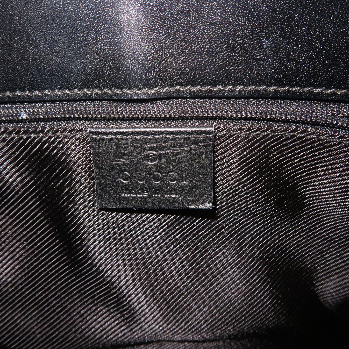 GUCCI Jackie GG Canvas Leather Shoulder Bag Beige Black 2.1067