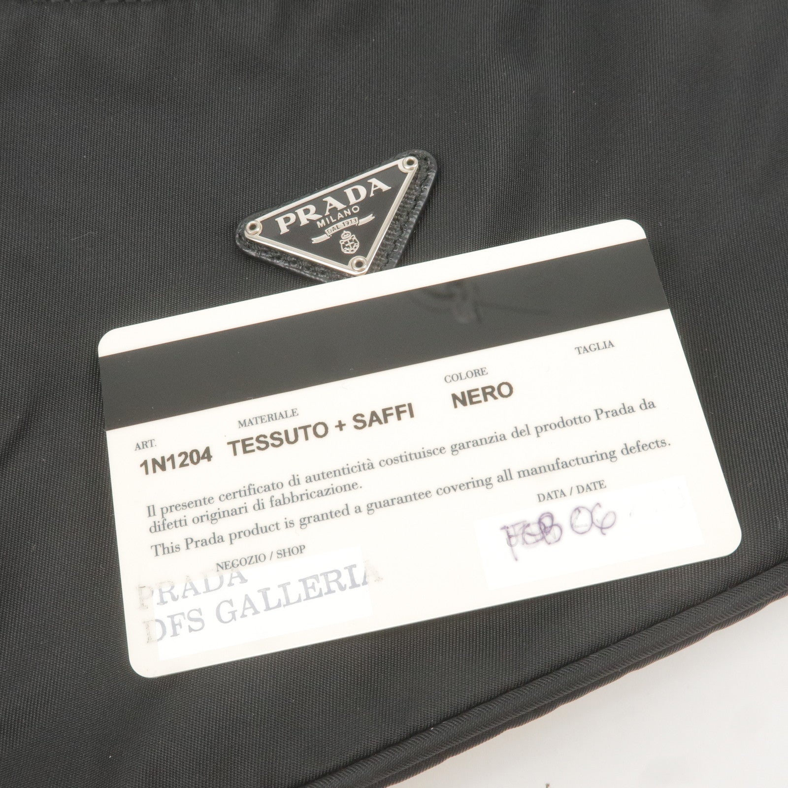 PRADA Logo Nylon-Leather Shoulder Bag