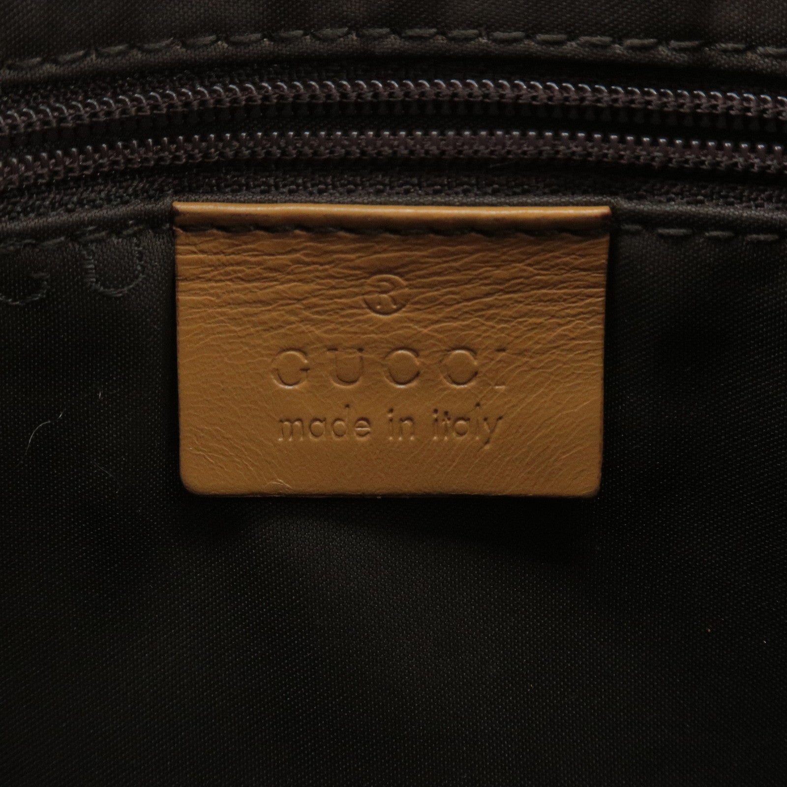 GUCCI Shoulder Bag 001-4015 Jackie canvas/leather/SilverHardware