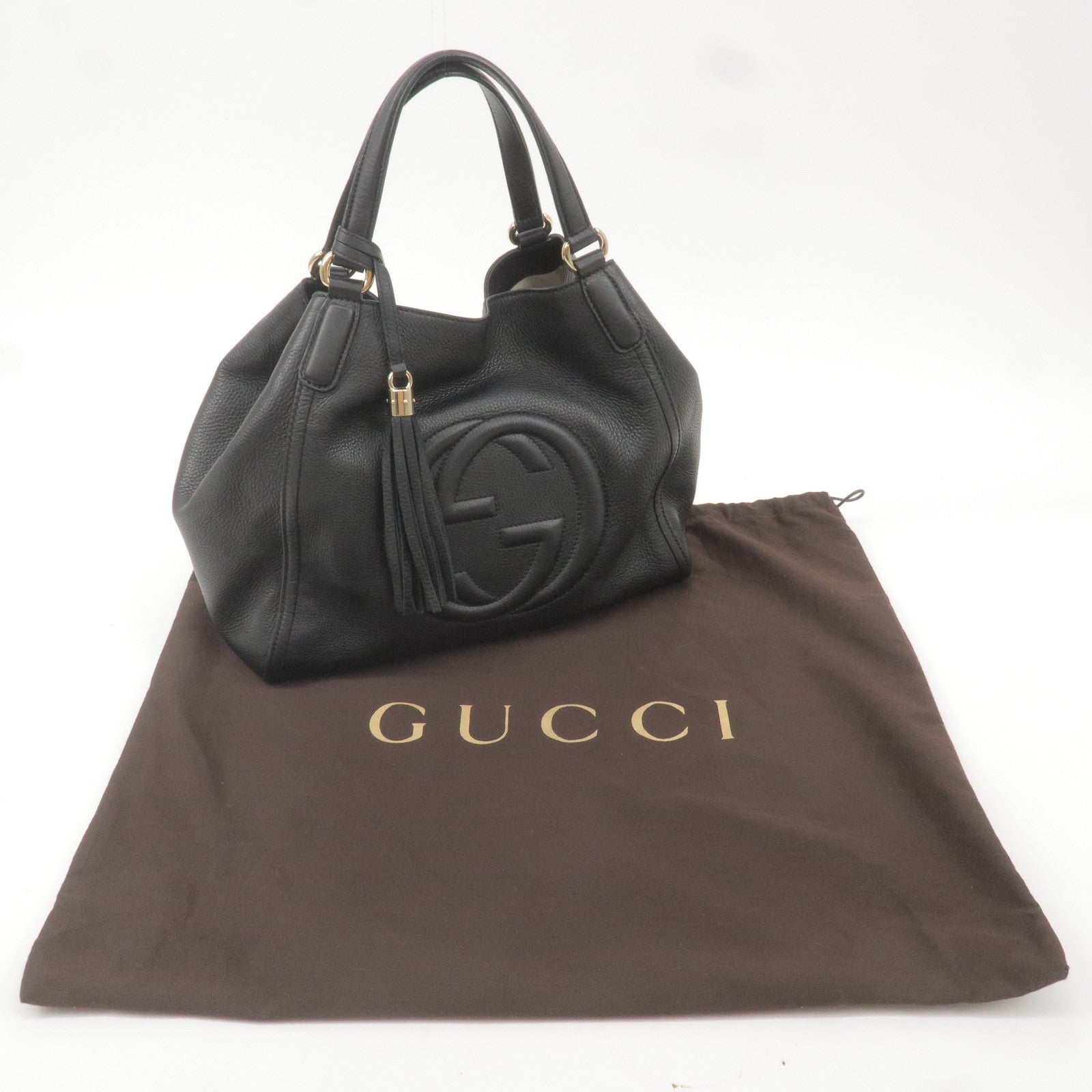 Gucci Soho Cellarius GG Logo Leather Chain Bag