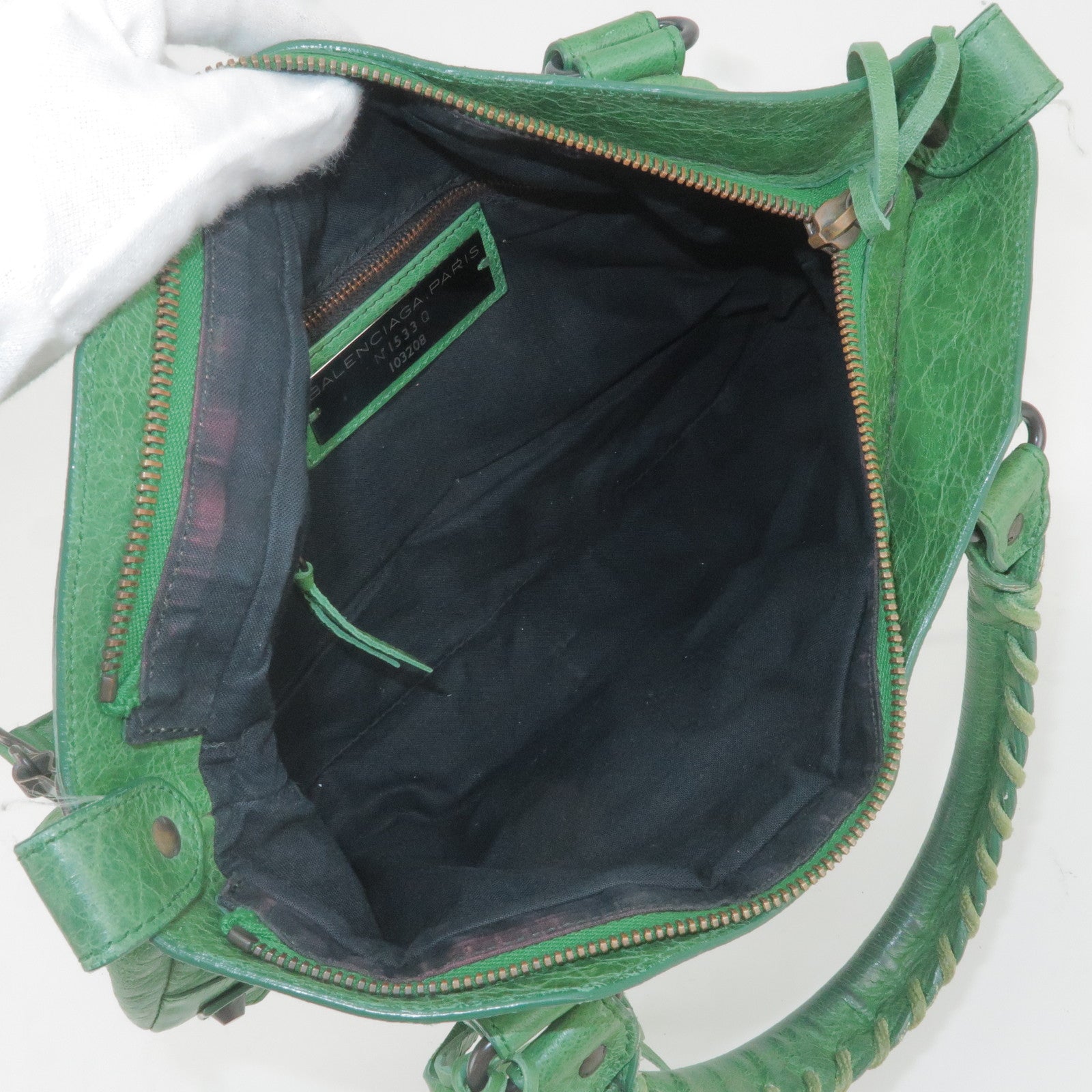 Bag - BALENCIAGA - First - 2Way - Leather - Green - The - Hand