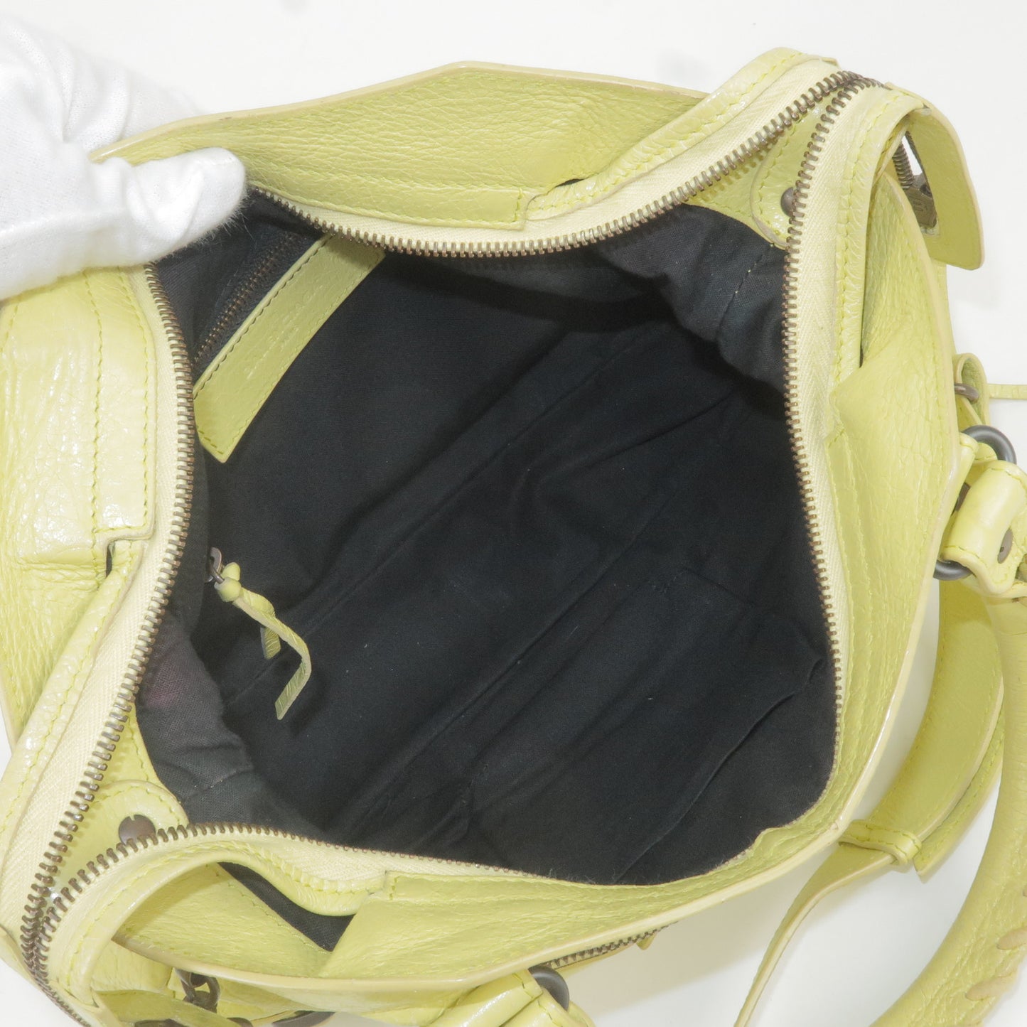 BALENCIAGA The Town Leather 2Way Hand Bag Yellow 240579