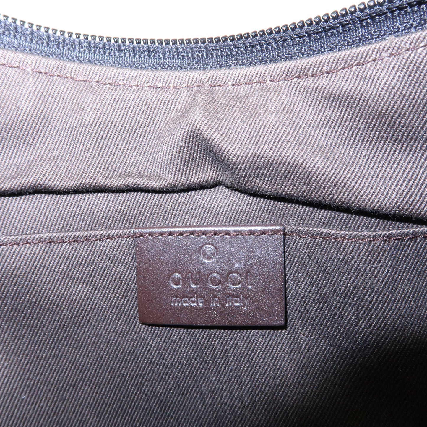 GUCCI GG Canvas Leather Shoulder Bag Black Brown 32160