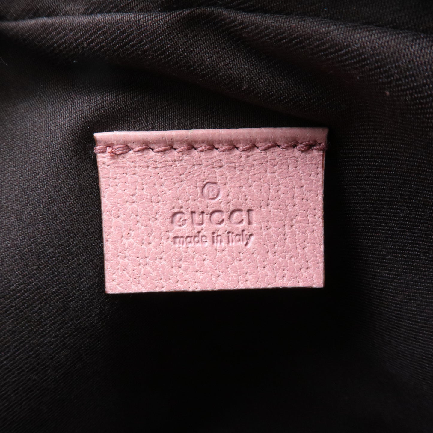 GUCCI GG Canvas Leather Shoulder Bag Pouch Beige Pink 120975