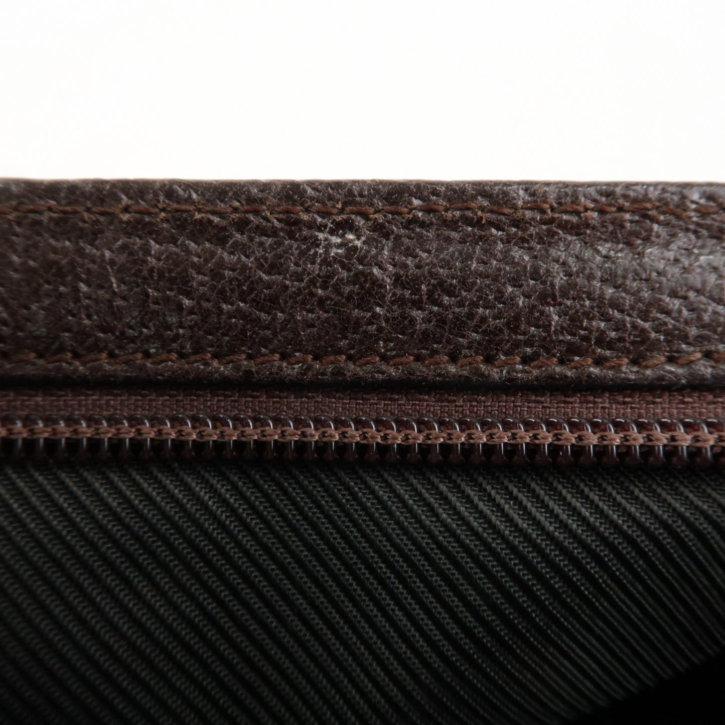 GUCCI GG Canvas Leather Mini Handbag Pouch Beige Brown 106644
