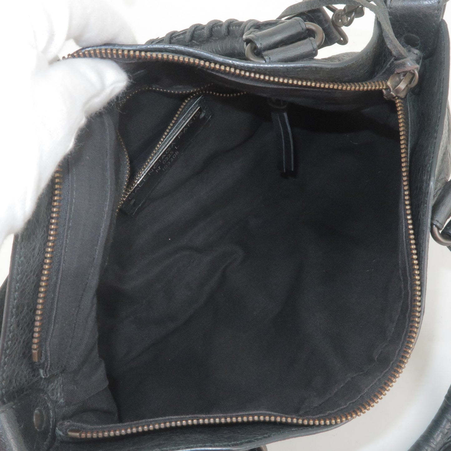 BALENCIAGA The First Leather 2Way Bag Hand Bag Gray 103208