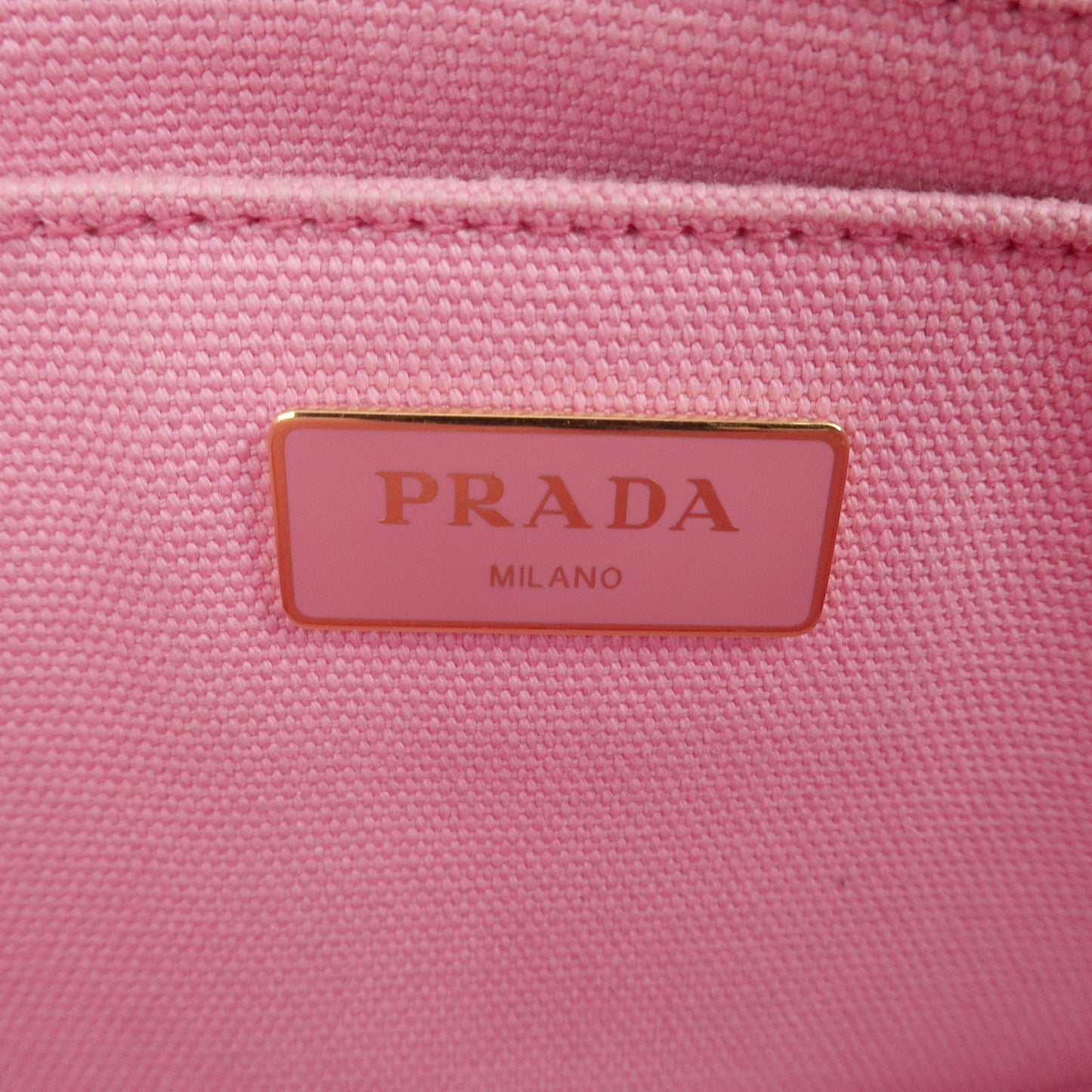 PRADA Canapa Mini Canvas 2Way Bag Hand Bag Pink 1BG439