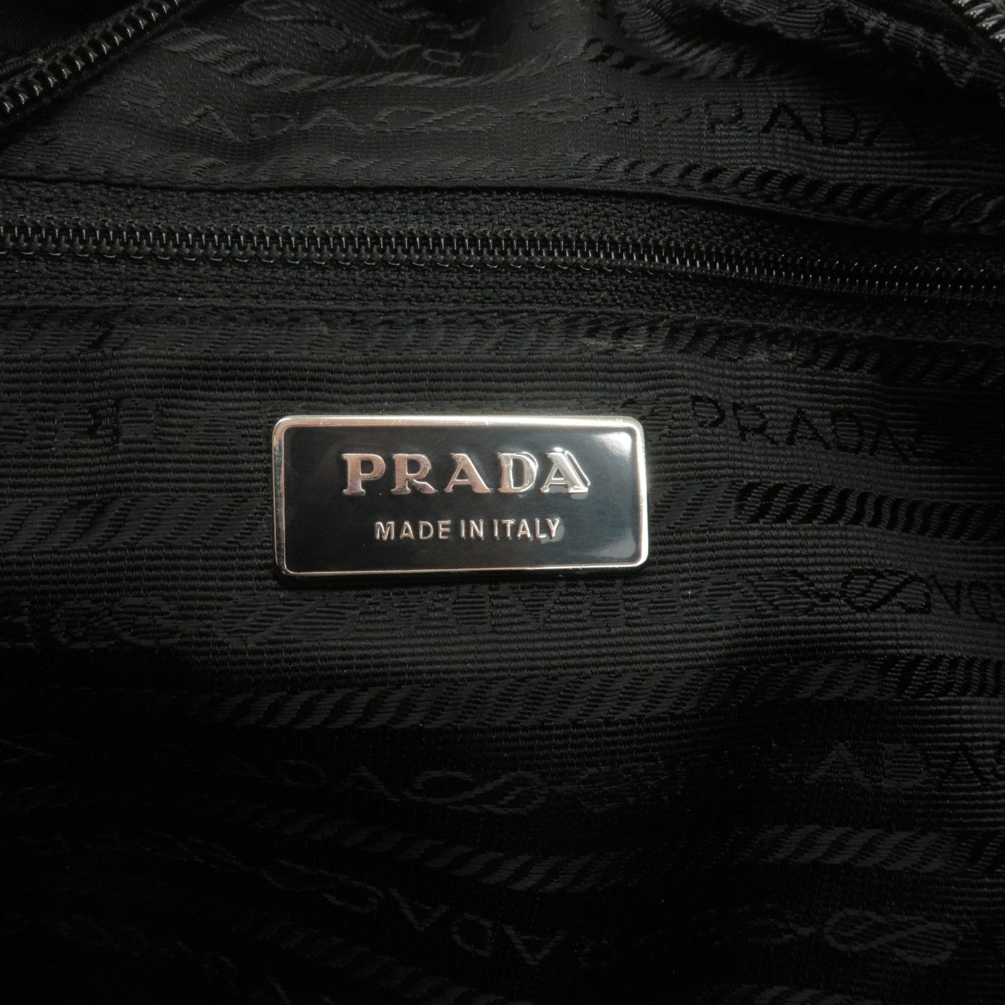 PRADA Logo Nylon Leather Shoulder Bag NERO Black  BT0166