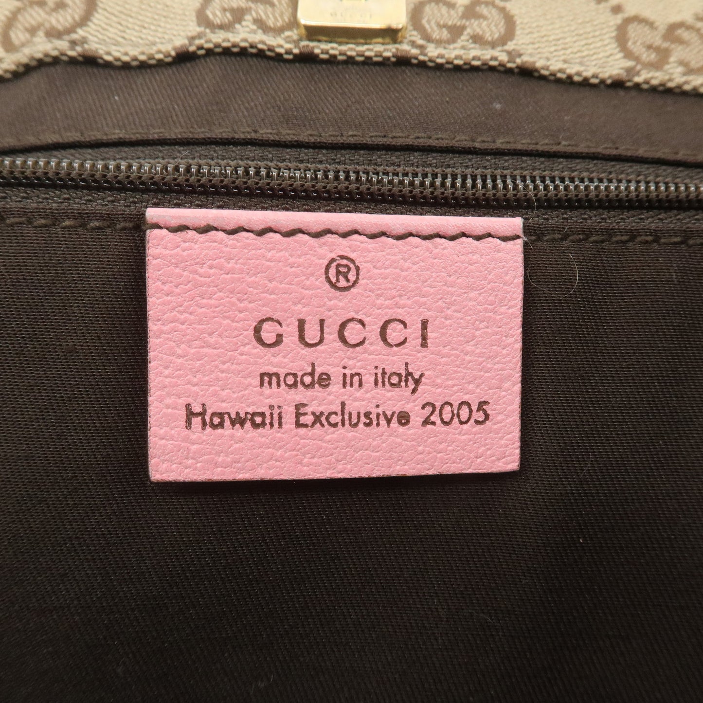 GUCCI Abbey Leather Tote Bag Hawaii Limited Pink 147651