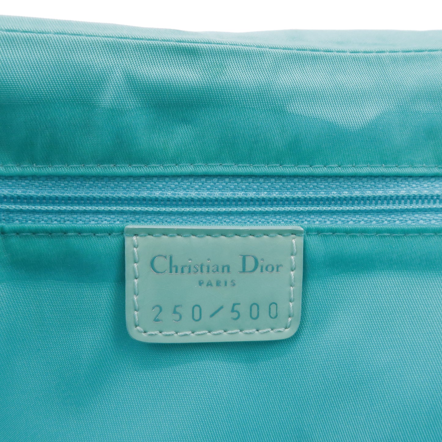 Christian Dior Maris Pearl Nylon Enamel Embroidery Shoulder Bag