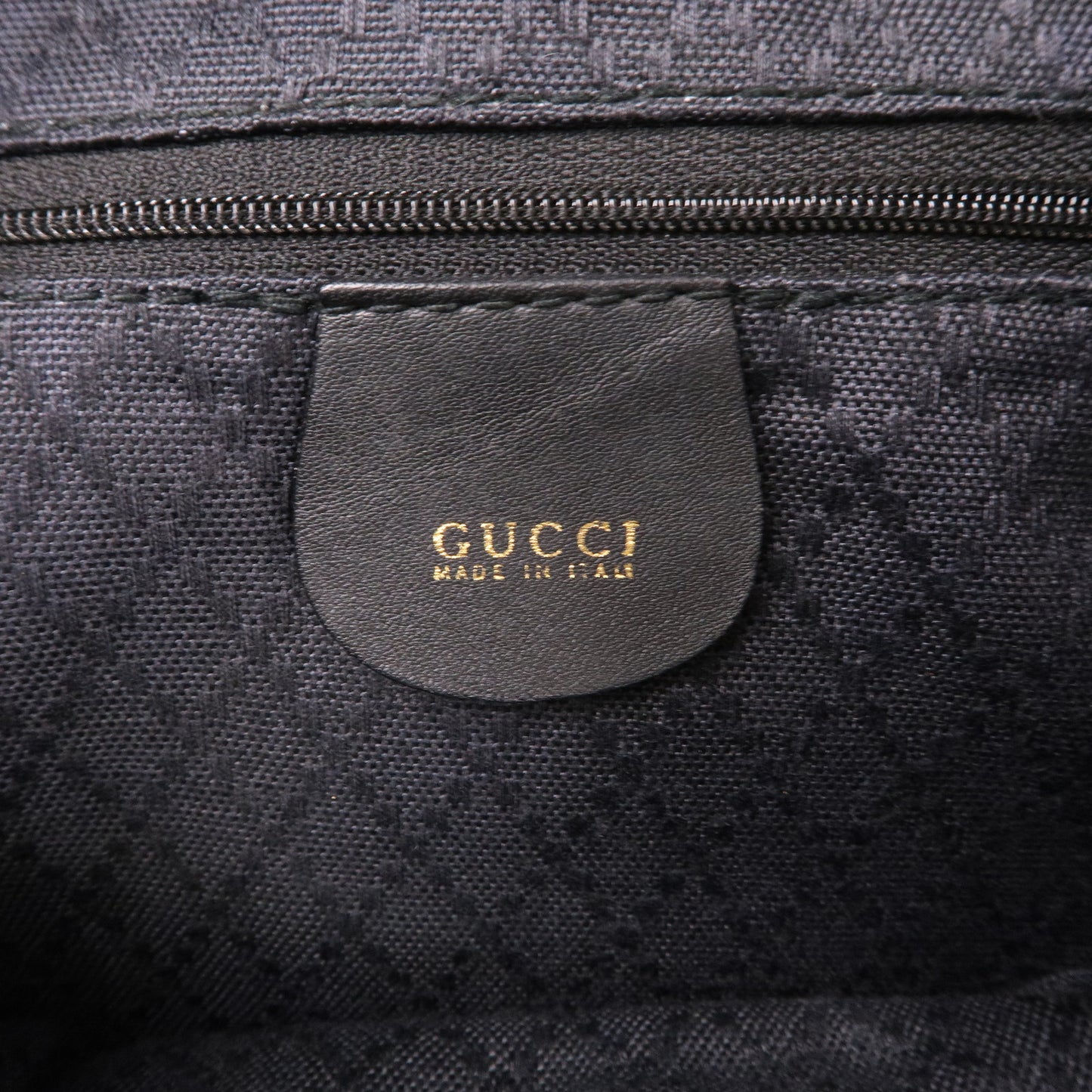 GUCCI Bamboo Back Pack Leather Black 003.2058.0016