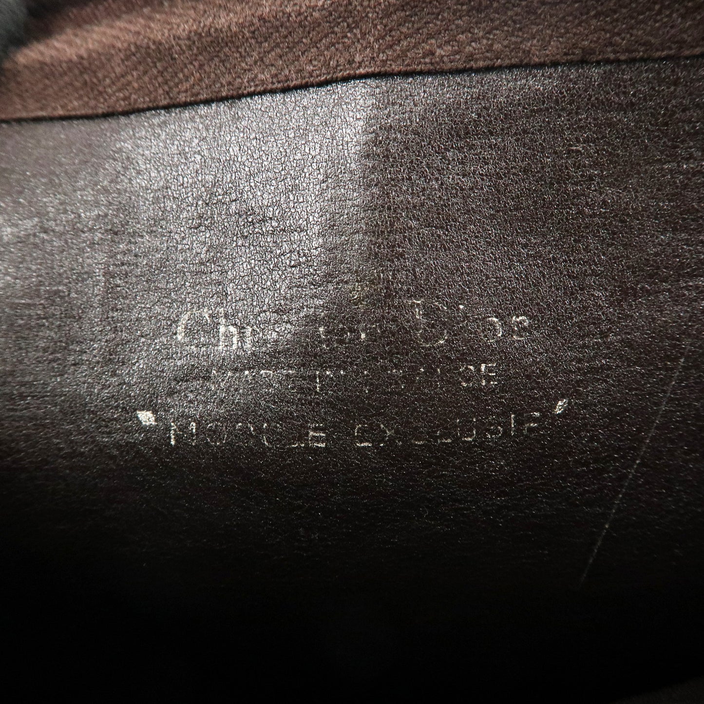 Christian Dior Trotter Canvas Leather Shoulder Bag Beige Brown