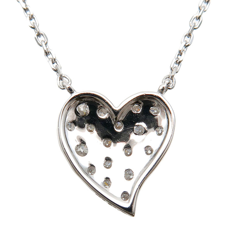 STAR JEWELRY Heart Diamond Necklace 0.20ct K18 750 White Gold