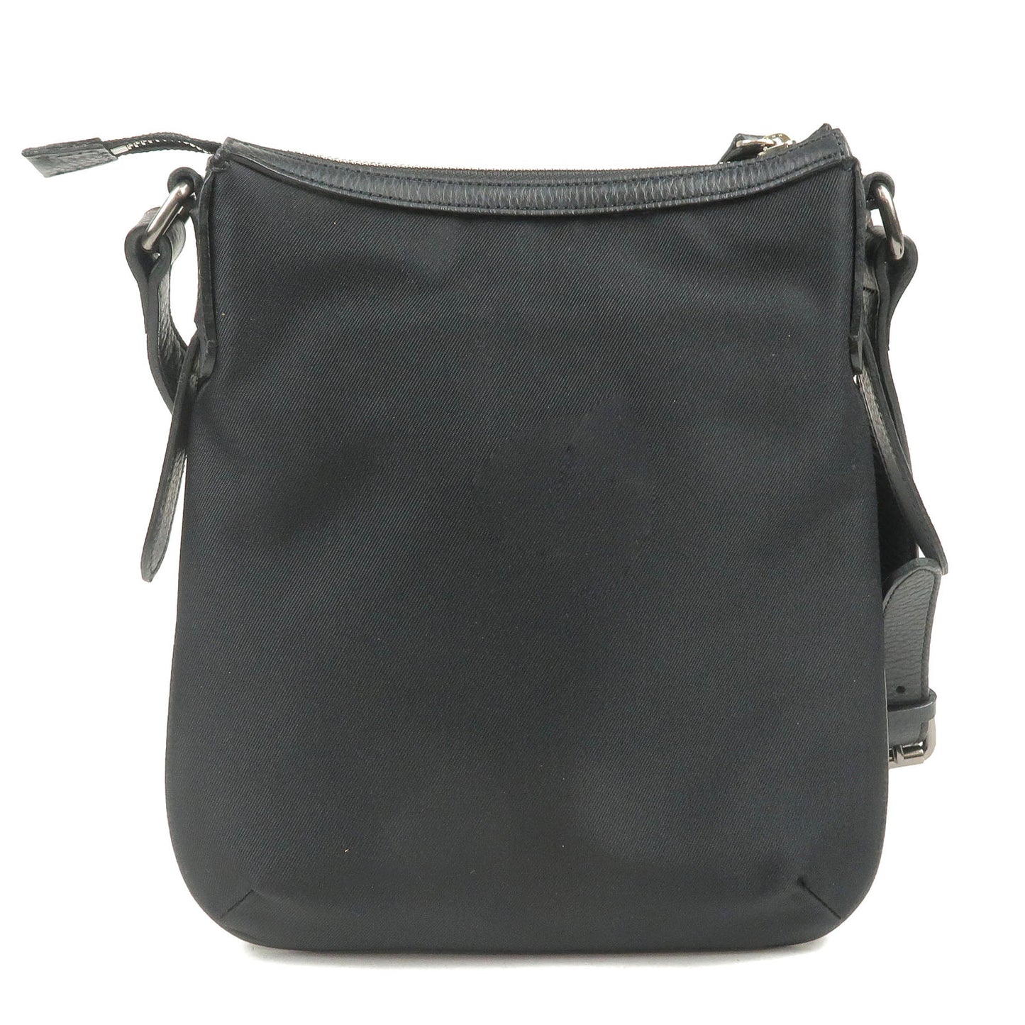 BURBERRY Nova Plaid Nylon Canvas Leather Shoulder Bag Beige