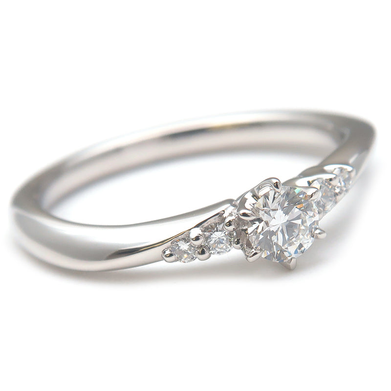 4C Diamond Ring 0.159ct Platinum PT950 US5-5.5 HK11.5 EU50