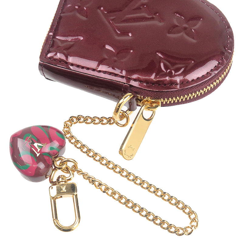 Authentic Louis Vuitton Black Monogram Heart Coin purse Keychain Charms  Luxury