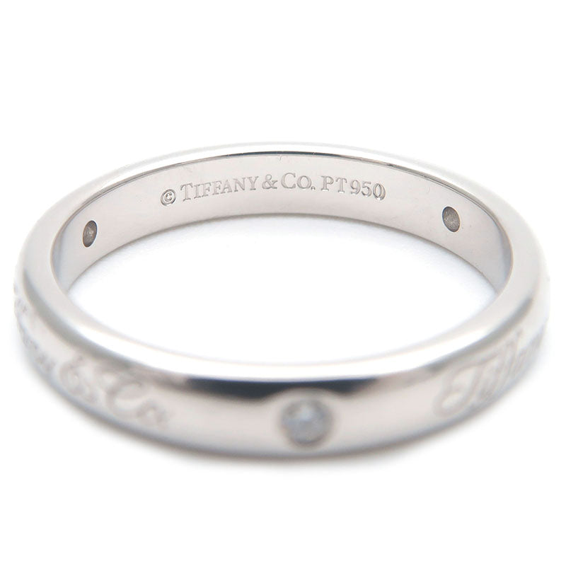 Tiffany & Co. Notes Lucida 3P Diamond Ring Platinum US4.5